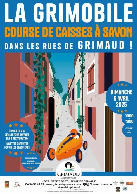 Affiche de La Grimobile : course de caisses à savon – Grimaud