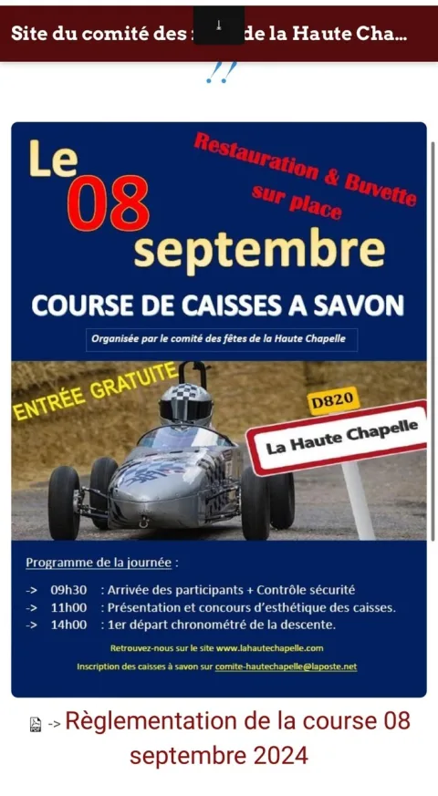 Affiche de Course de caisses à savon de Domfront en Poiraie