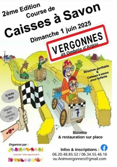 Affiche de Course de caisses à savon d’Ombrée d'Anjou