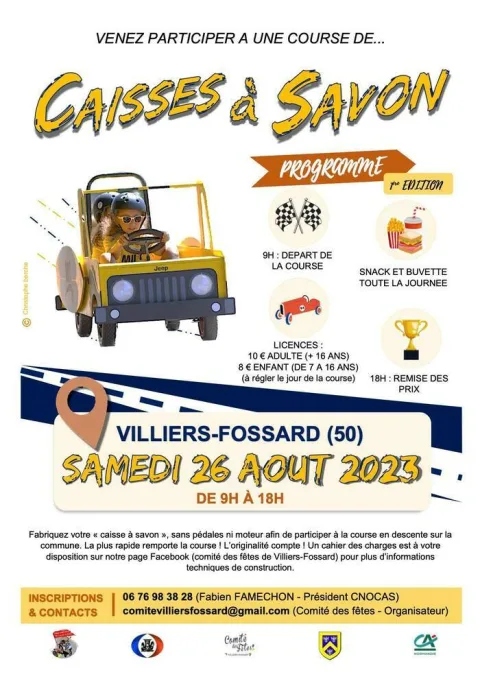 Affiche de Course de caisses à savon de Villiers-Fossard