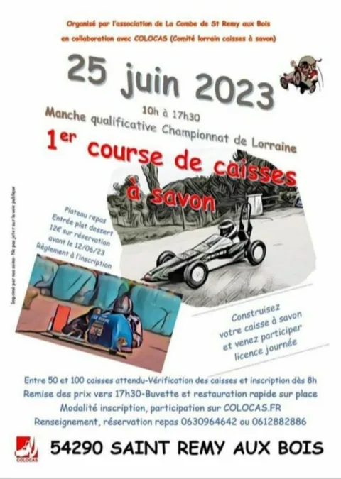 Affiche de Course de caisses à savon de Saint-Rémy-aux-Bois