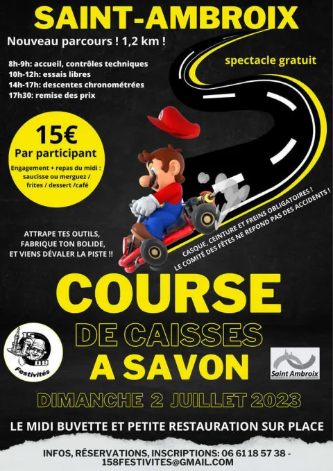 Affiche de Course de caisses à savon de Saint-Ambroix