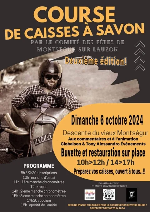 Affiche de Course de caisses à savon de Montségur-sur-Lauzon